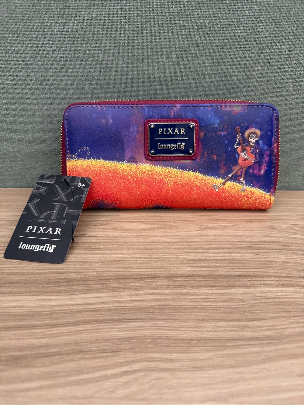 Loungefly Pixar Coco Purple Orange Zip Wallet